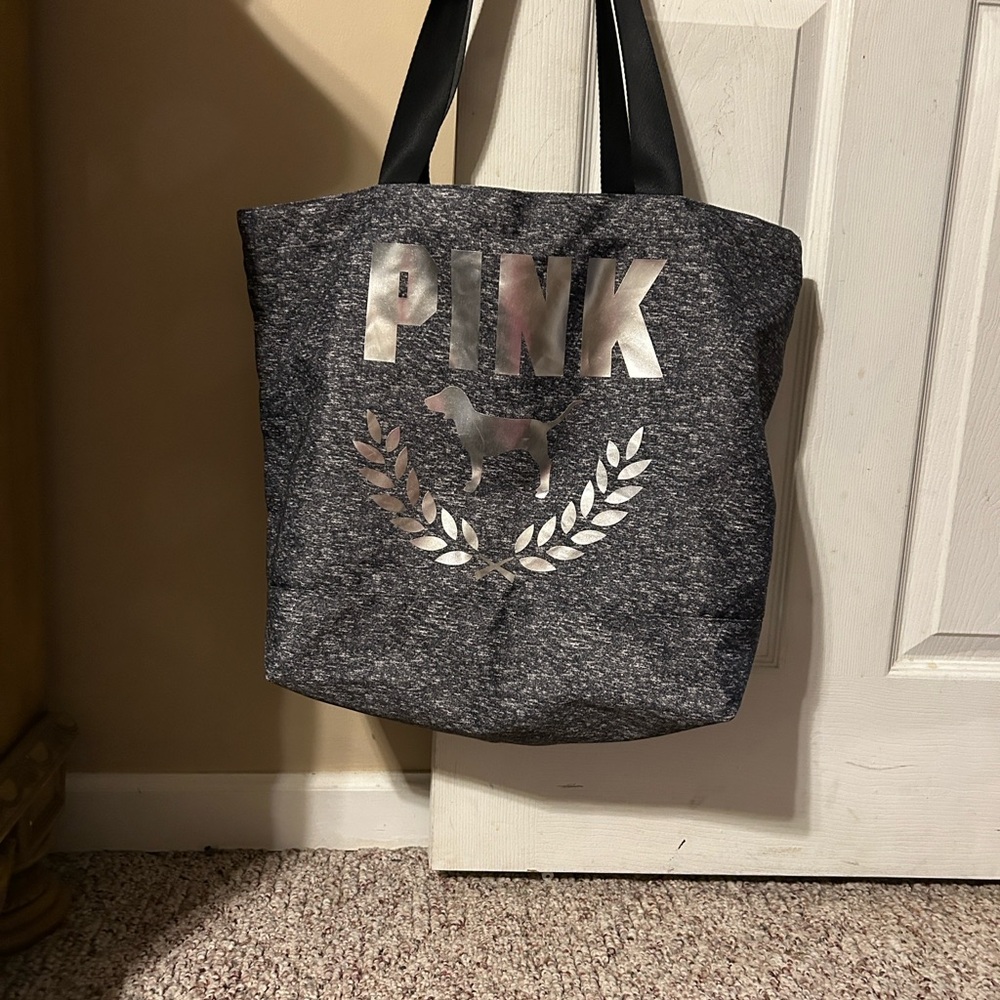 PINK Victoria's Secret Silver Logo Bag